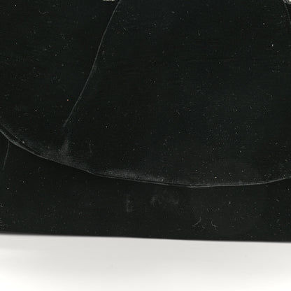 Christian Louboutin Velvet Crystal Flap Clutch Black 10 of 10