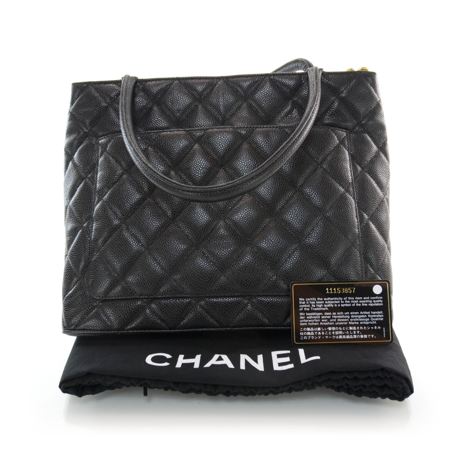 Chanel Caviar Medallion Tote Black 3 of 7