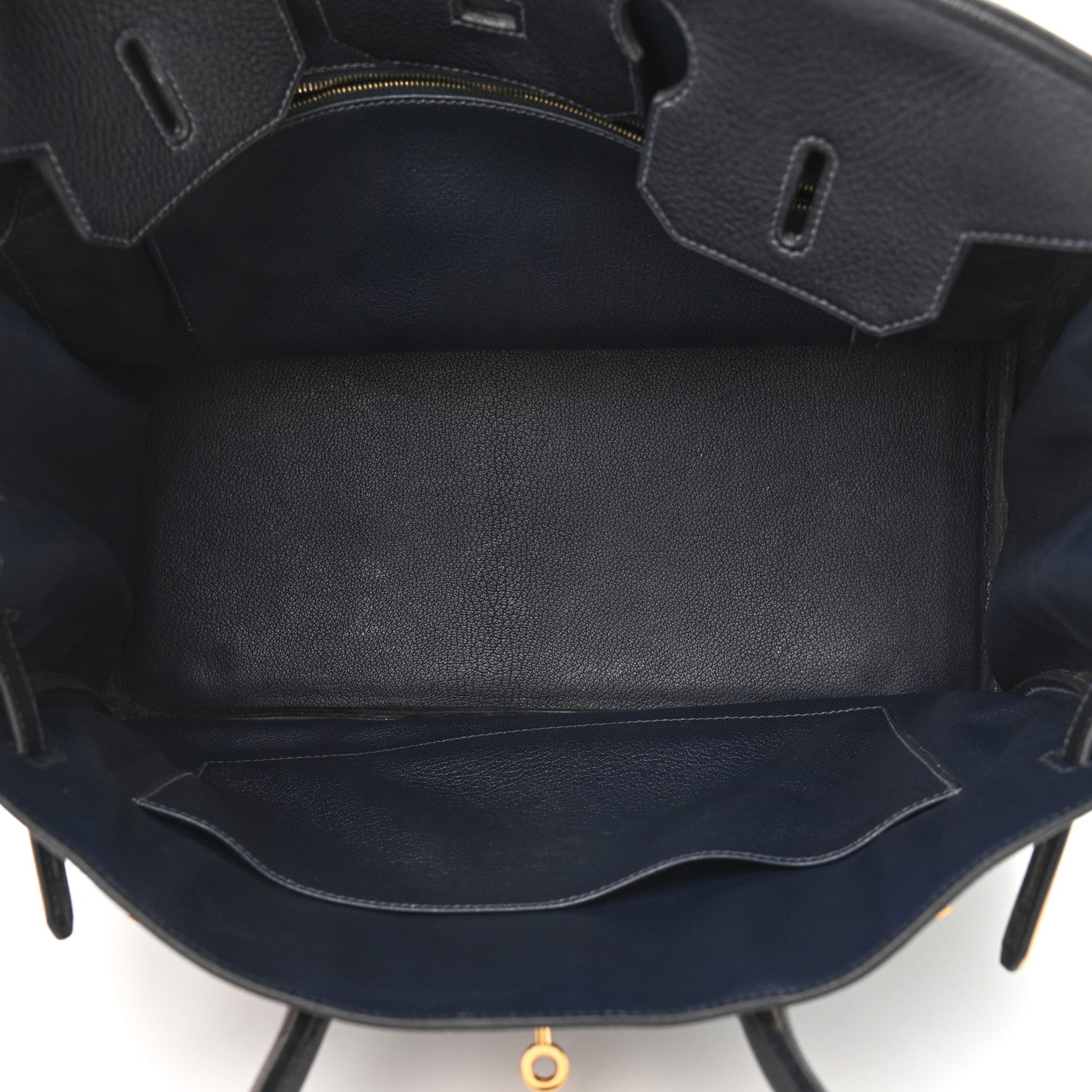 Hermes Taurillon Clemence Birkin 35 Bleu Indigo 5 of 13