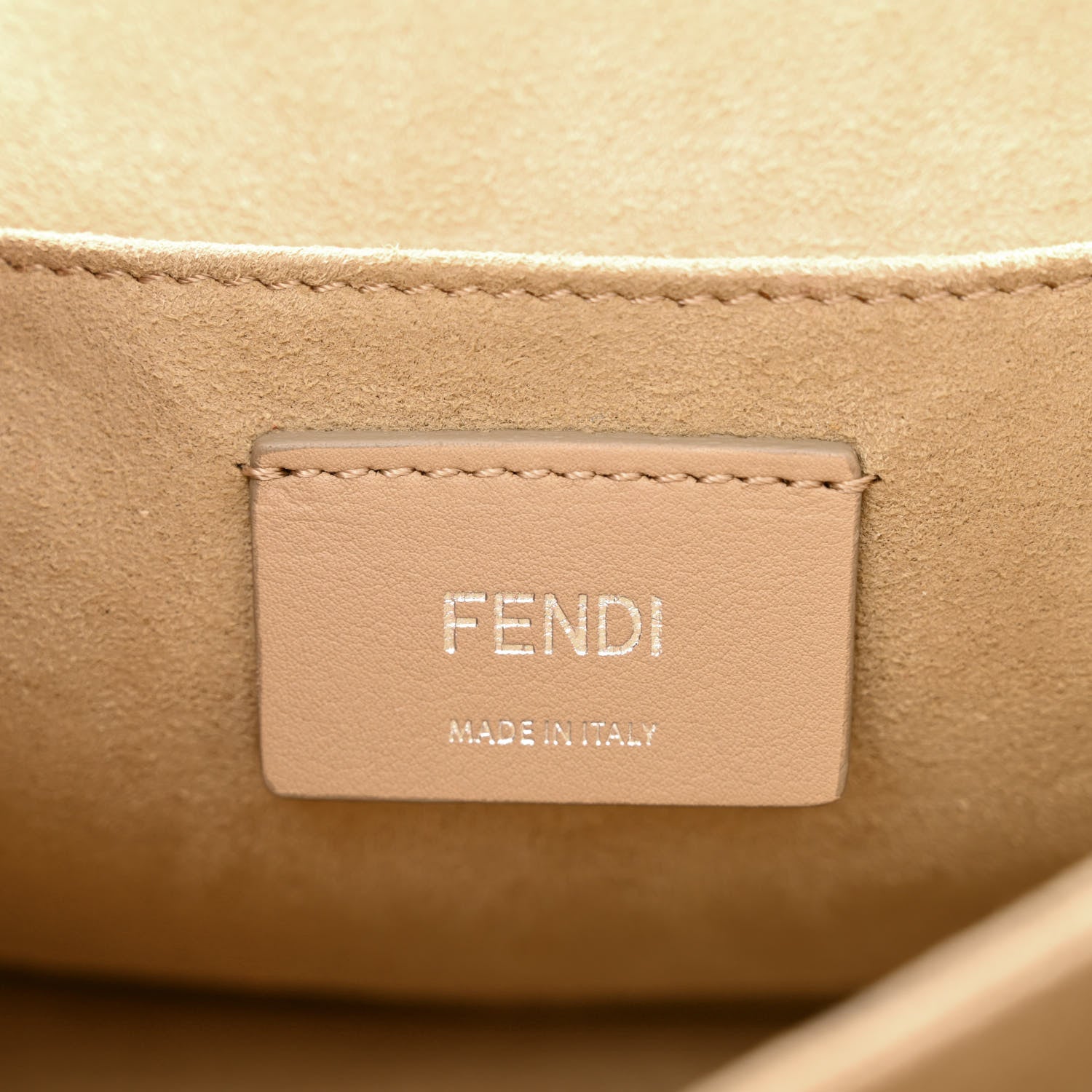 Fendi Calfskin Japanese Blossom Scalloped Studded Kan I Shoulder Bag 6 of 10