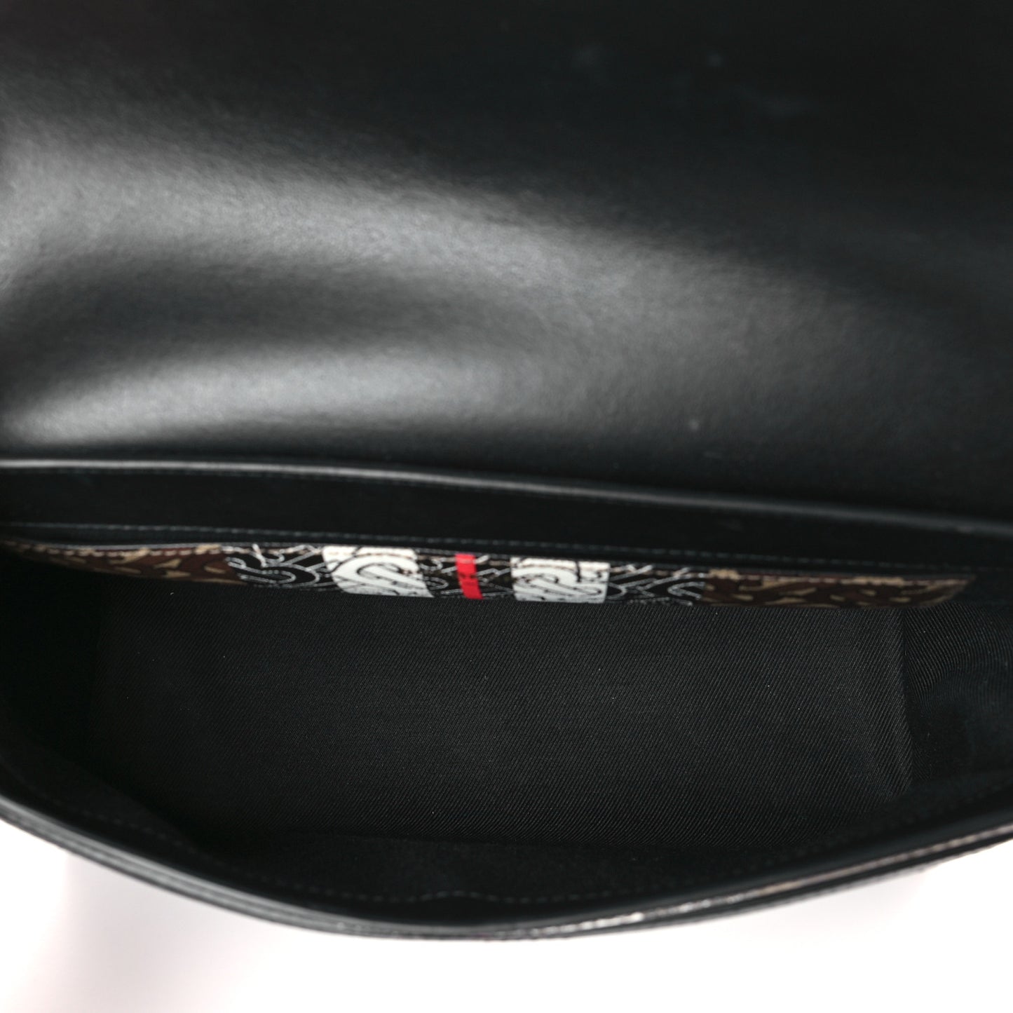 E-Canvas Monogram Stripe Note Crossbody Bag Bridle Brown