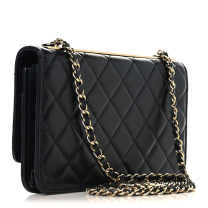 Chanel Lambskin Quilted Trendy CC Wallet On Chain WOC Black 3 of 11