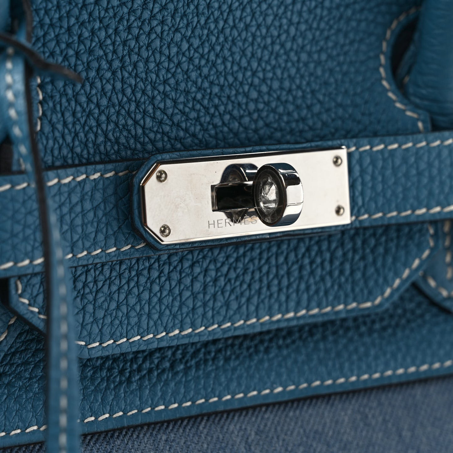 Denim Togo Horseshoe Birkin 35 Blue Jean