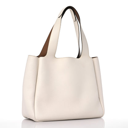 Prada Vitello Daino Dynamique Tote White Caramel 3 of 15