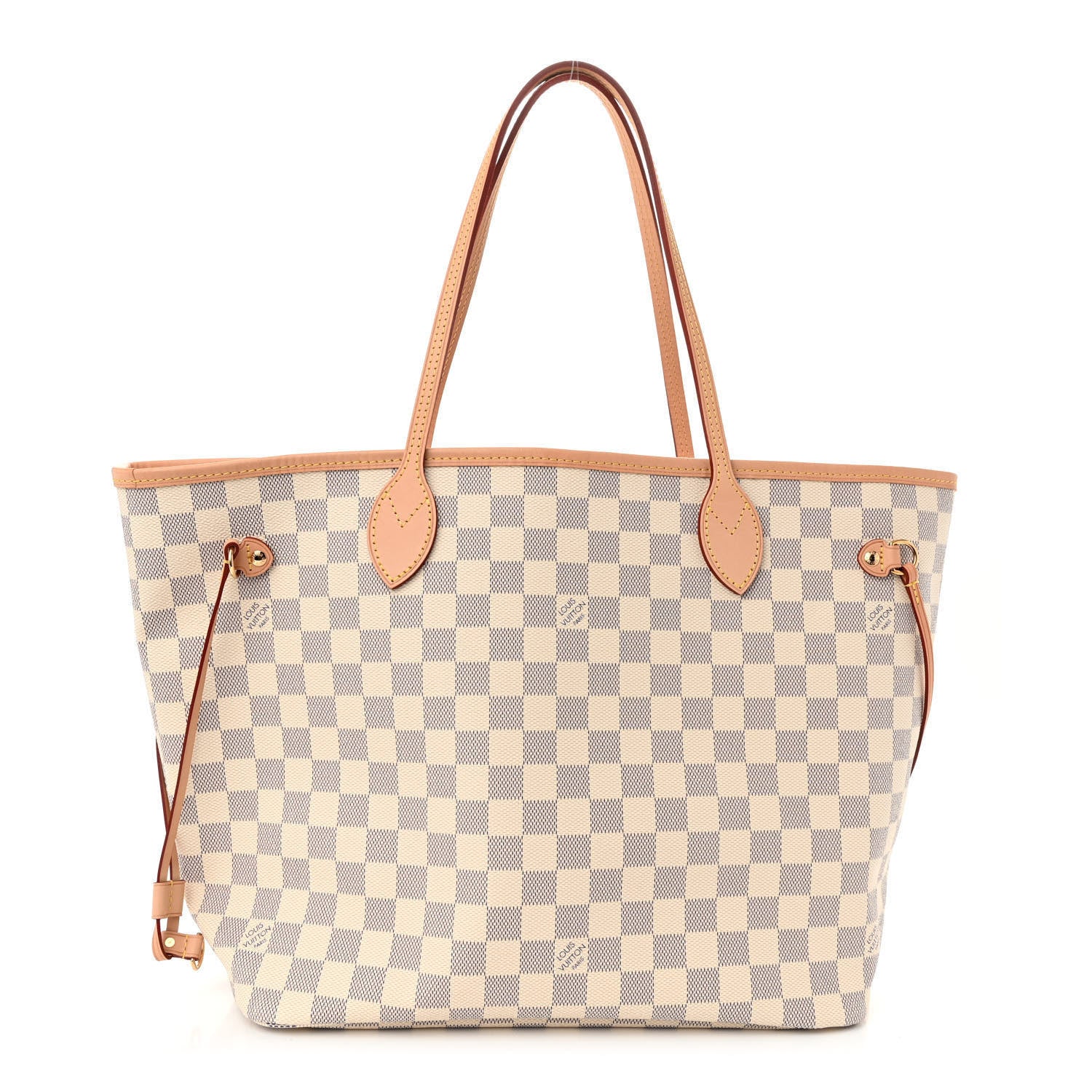 LOUIS VUITTON Damier Azur Neo Neverfull MM in the color Rose Ballerine by FASHIONPHILE