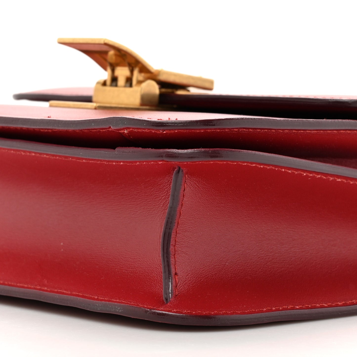 Box Calfskin Teen Classic Box Flap Bag Red