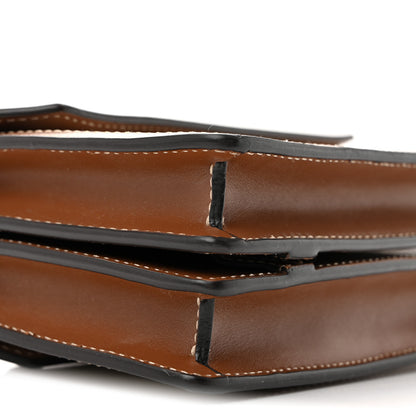 Burberry Smooth Calfskin Canvas Horseferry Print Mini Title Bag with Pocket Natural Malt Brown 8 of 9