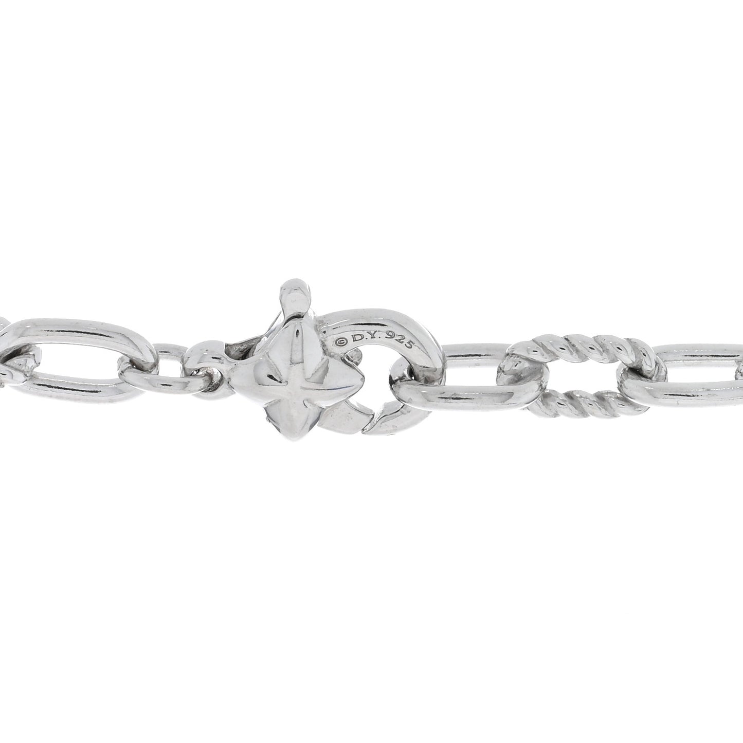 Sterling Silver 18K Yellow Gold Diamond Moon and Star Amulet 3mm Chain Necklace