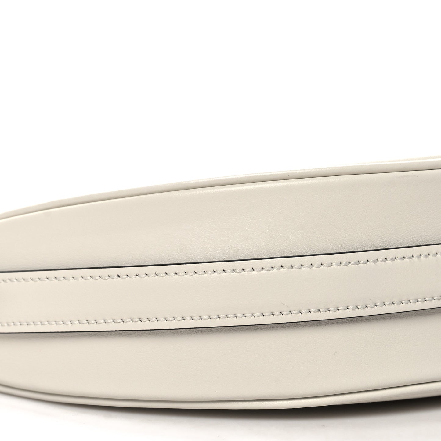 Soft Calfskin Arque Shoulder Bag White