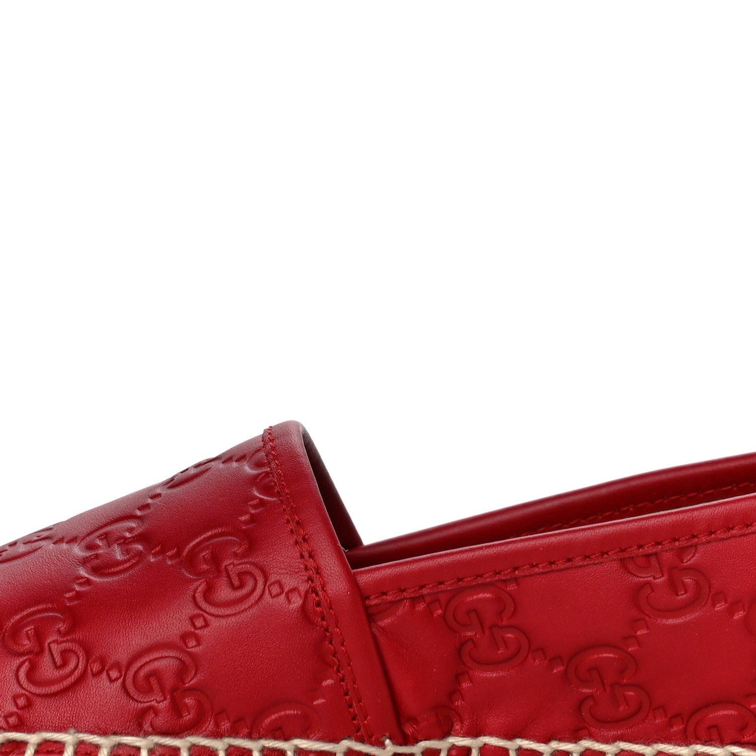 Gucci Guccissima Signature Espadrilles 36 Hibiscus Red 10 of 11
