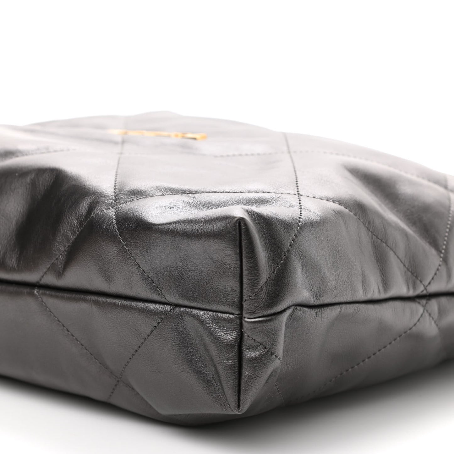 Metallic Calfskin Quilted Small Chanel 22 Ruthenium