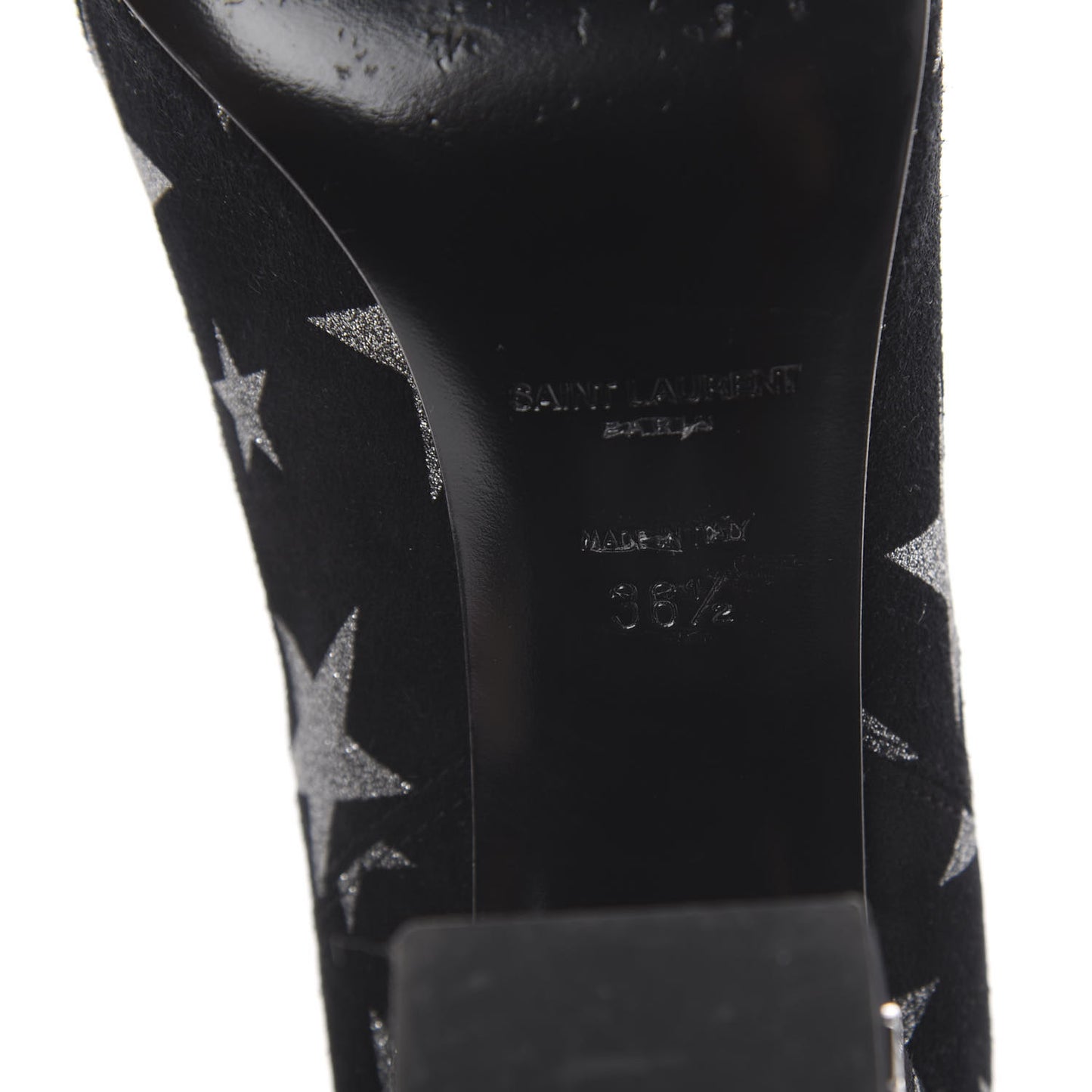 Suede Glitter Stars Babies 90 Ankle Boots 36.5 Black Argent