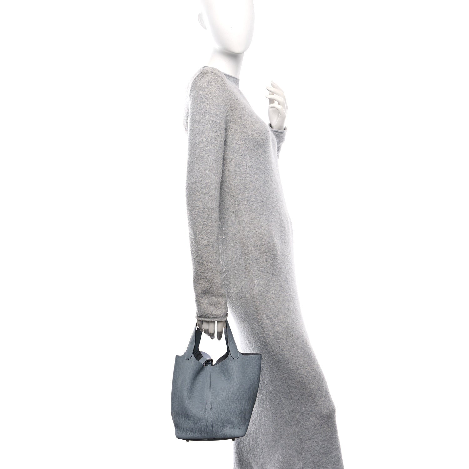 Hermes Taurillon Clemence Picotin Lock 22 MM Gris Pantin 2 of 12