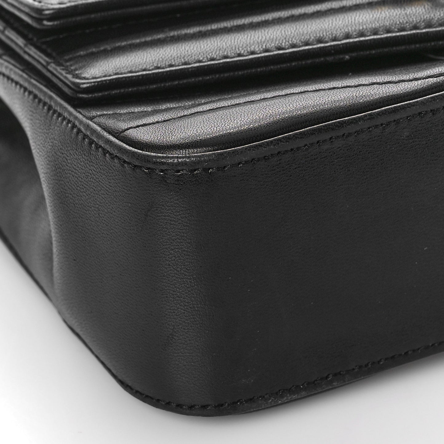 Lambskin Matelasse Chevron Monogram Small Sulpice Bag Black