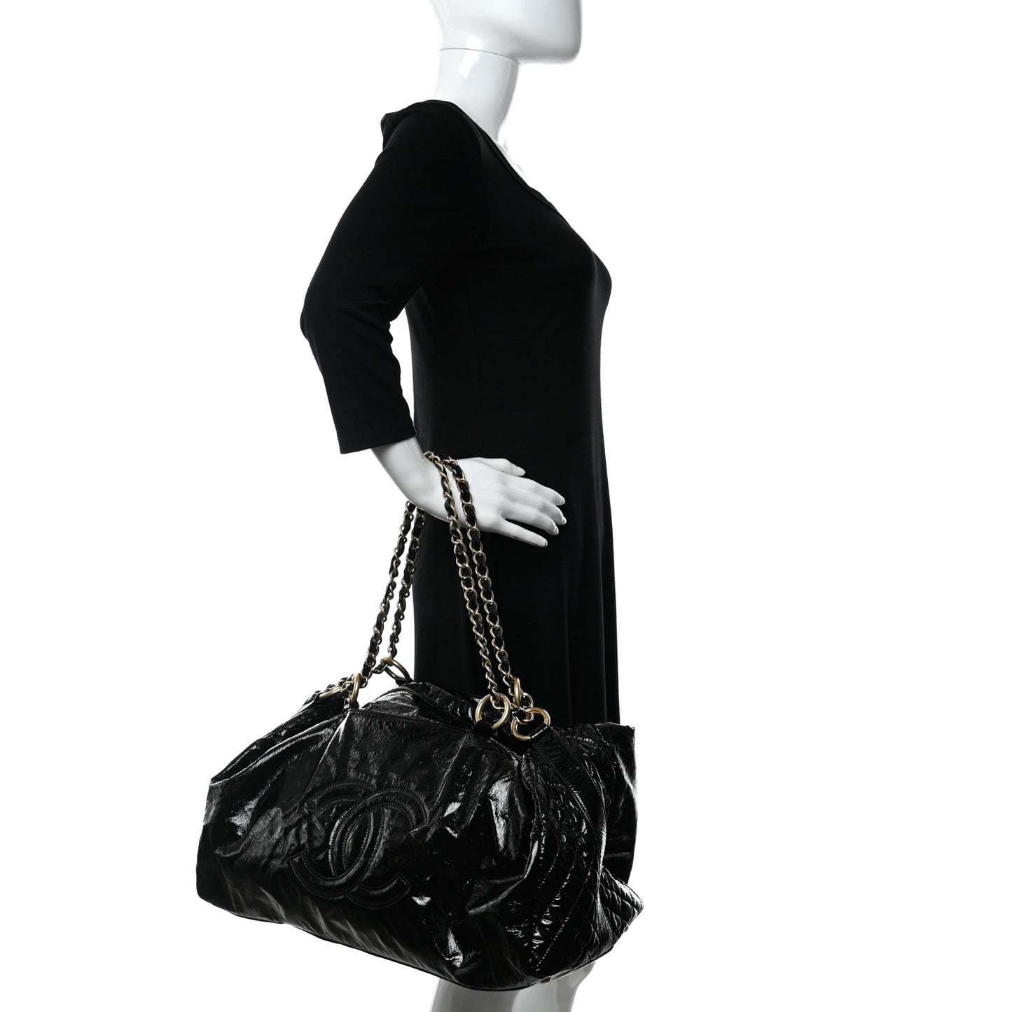 Vinyl XXL Rock and Chain Bowler Black