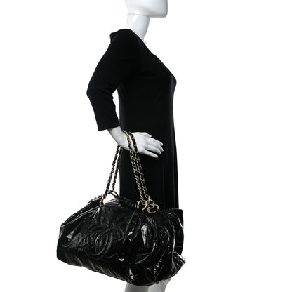 Chanel Vinyl XXL Rock and Chain Bowler Black 2 of 13