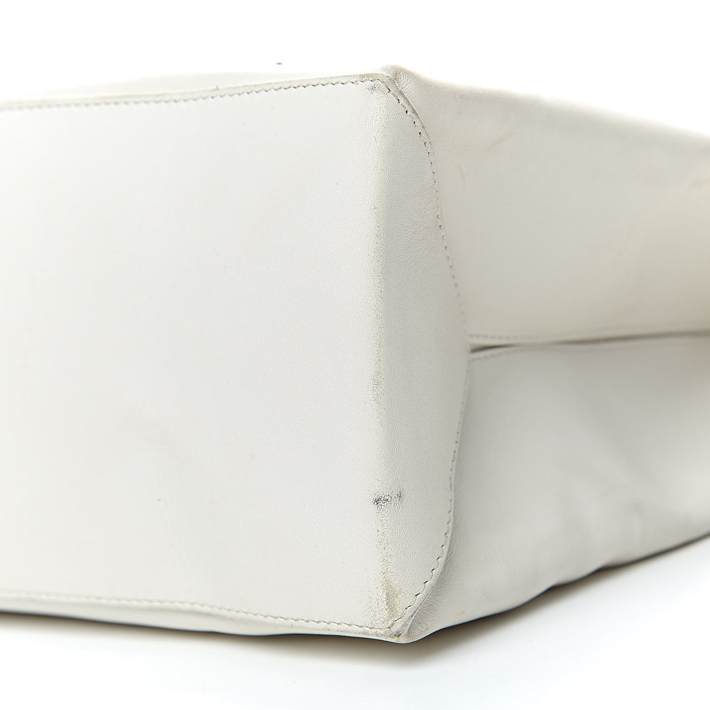 Calfskin Large Essential 31 Rue Cambon Tote White Black