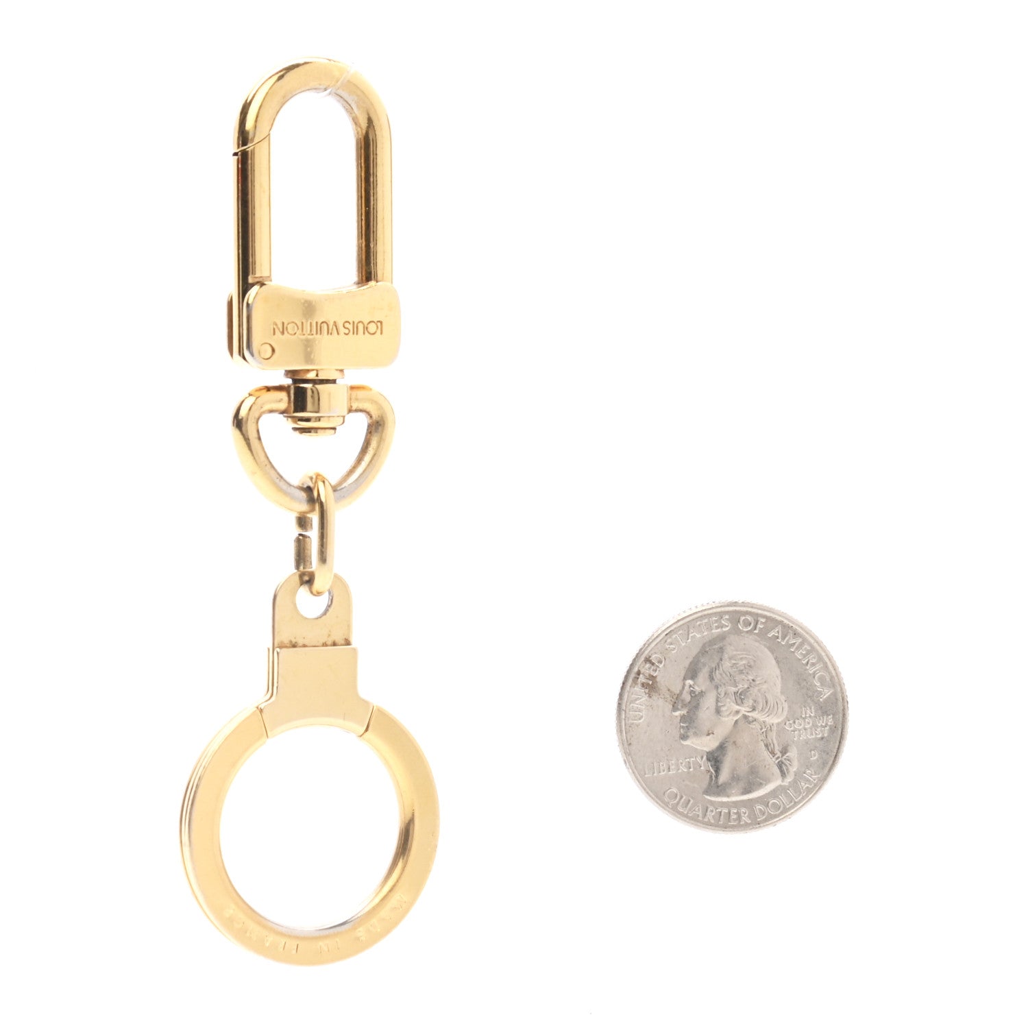 Louis Vuitton Pochette Extender Key Ring Gold 2 of 5