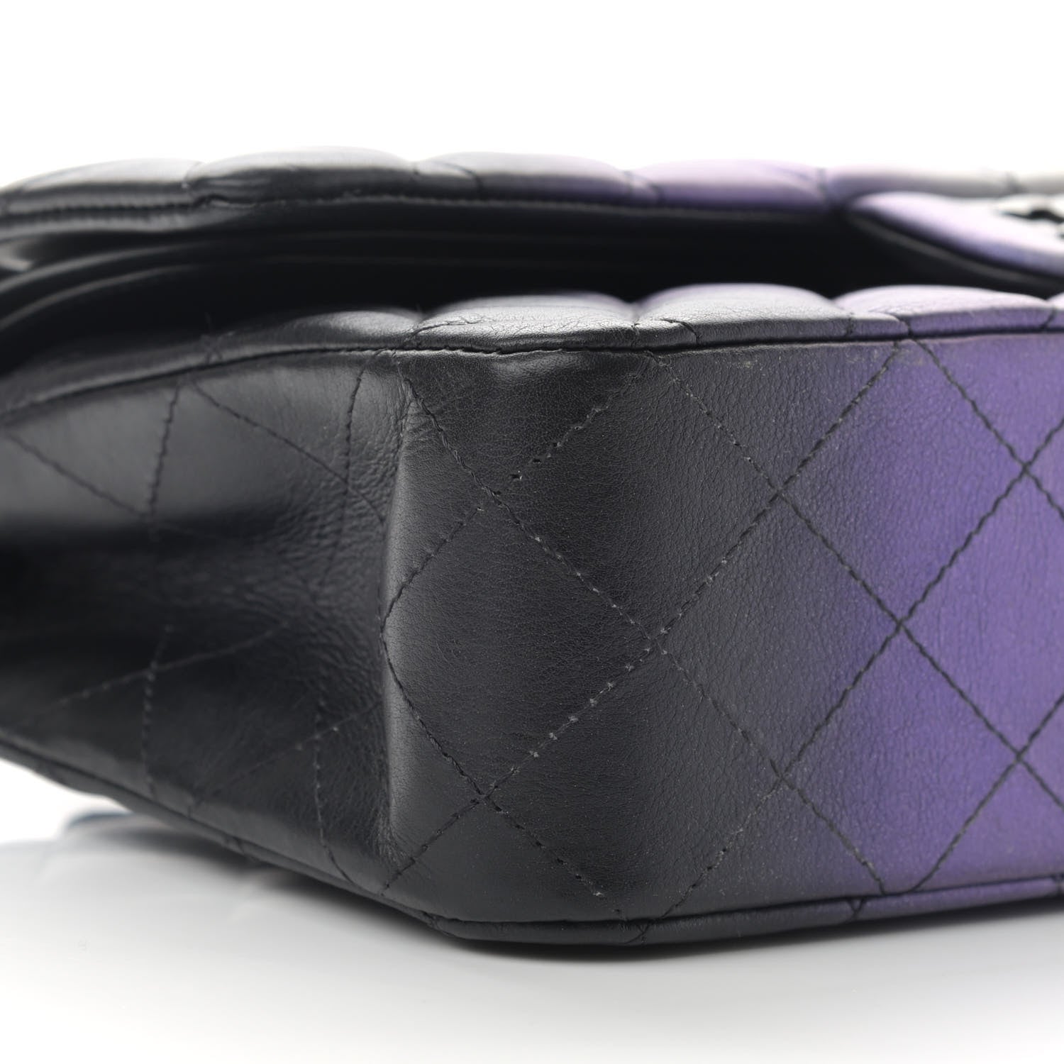 Chanel Calfskin Quilted Ombre Medium Double Flap Black 9 of 18