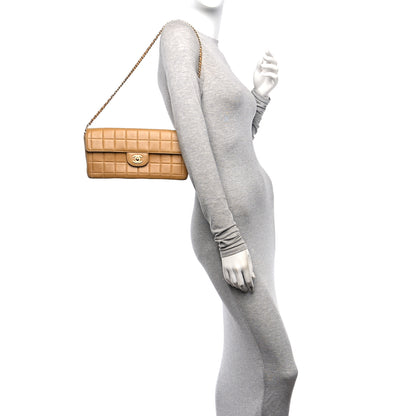 Chanel Lambskin East West Chocolate Bar Flap Beige 2 of 18