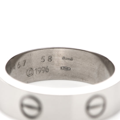 Cartier 18K White Gold 6mm LOVE Ring 58 8.25 5 of 5
