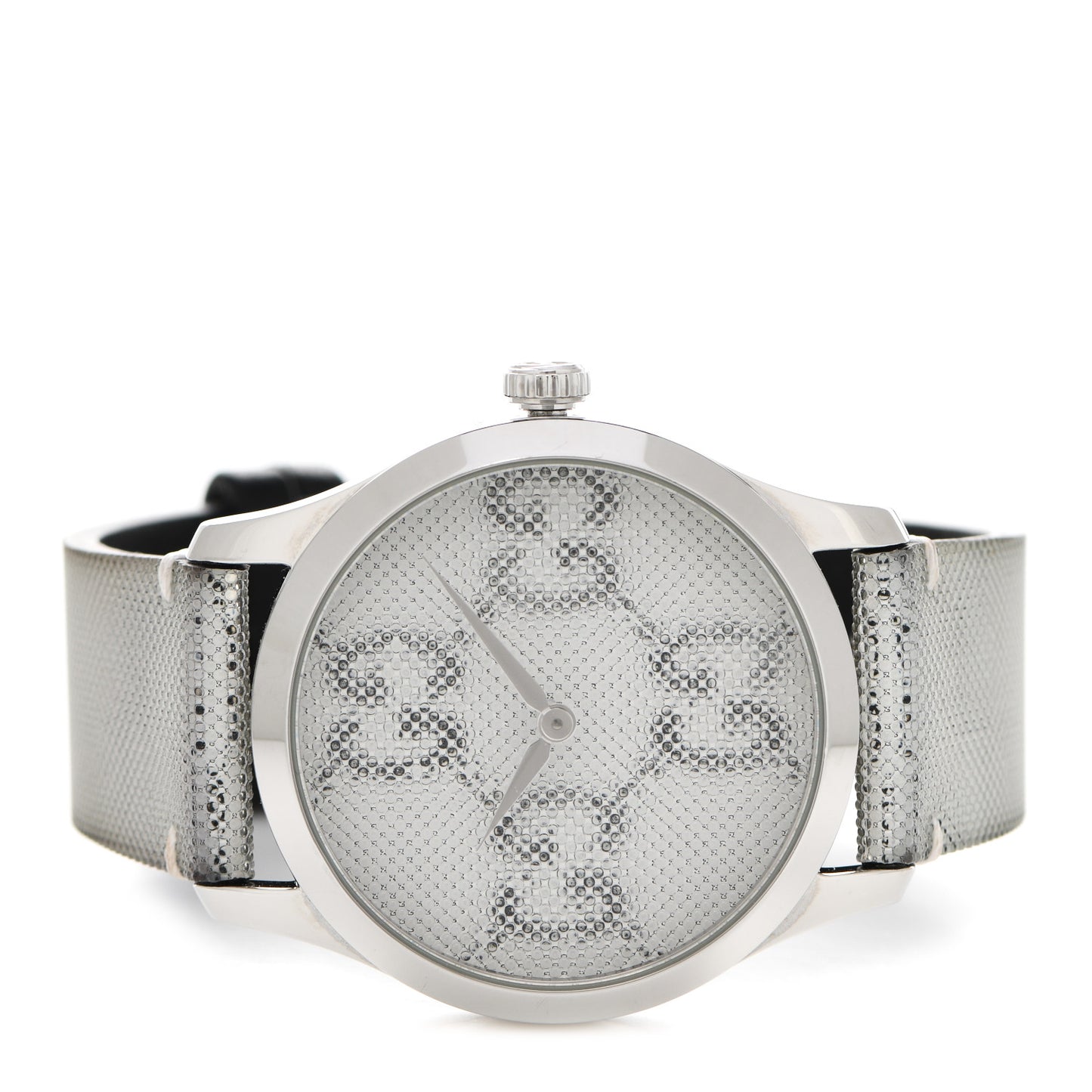Stainless Steel Calfskin 38mm G-Timeless GG Hologram Quartz Watch