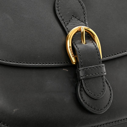 Gucci Charisma Calfskin Gucci Embossed Shoulder Flap Bag Black 12 of 13