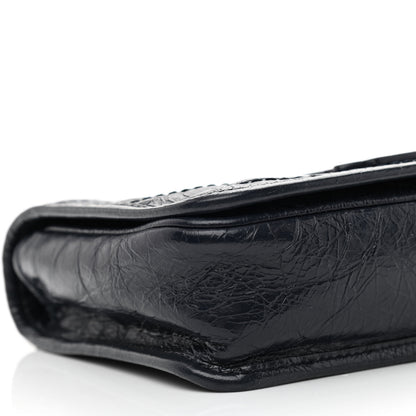 Saint Laurent Crinkled Calfskin Matelasse Monogram Niki Chain Wallet Deep Marine 8 of 10