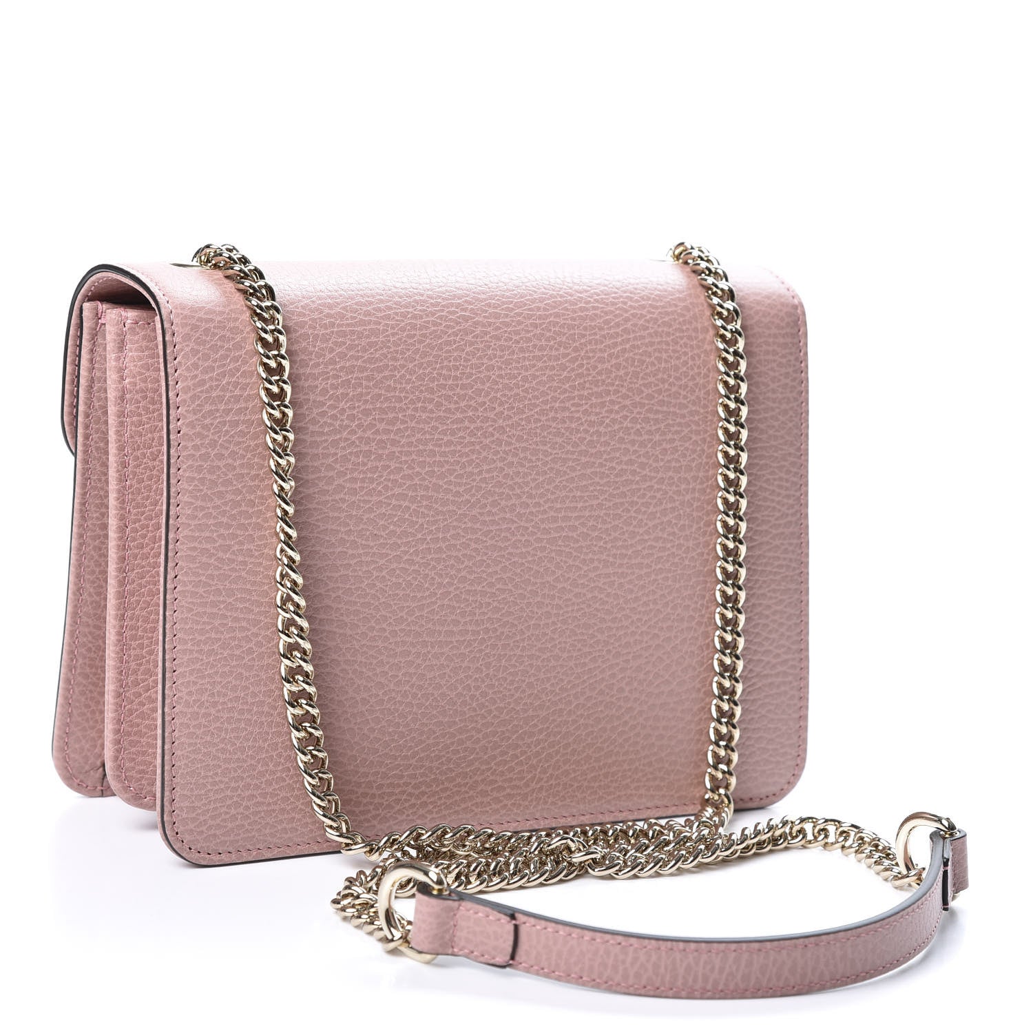 Gucci Dollar Calfskin Small Interlocking G Shoulder Bag Soft Pink 2 of 9