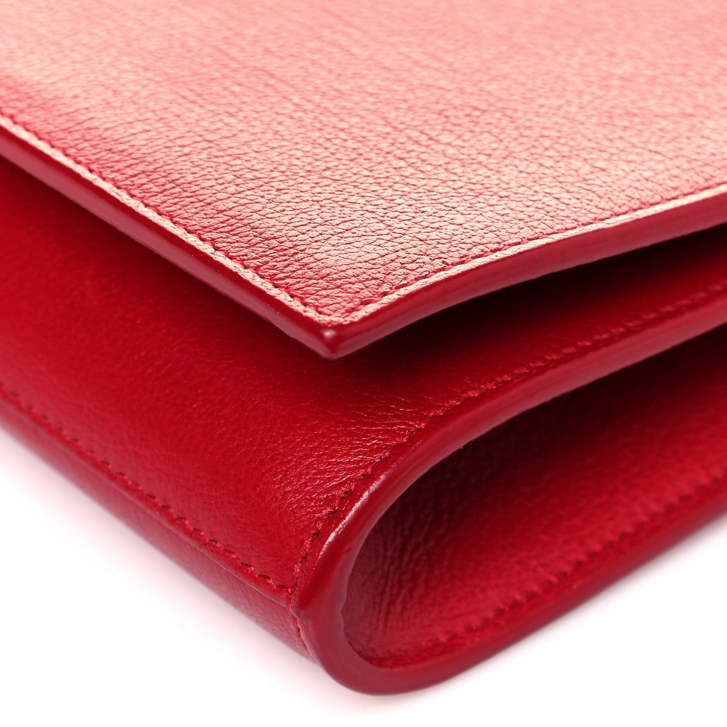 Calfskin Monogram Large Belle De Jour Clutch Red