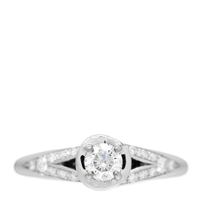 Bulgari Platinum Diamond .21ct Incontro D'amore Solitaire Engagement Ring 47 4.25 1 of 6