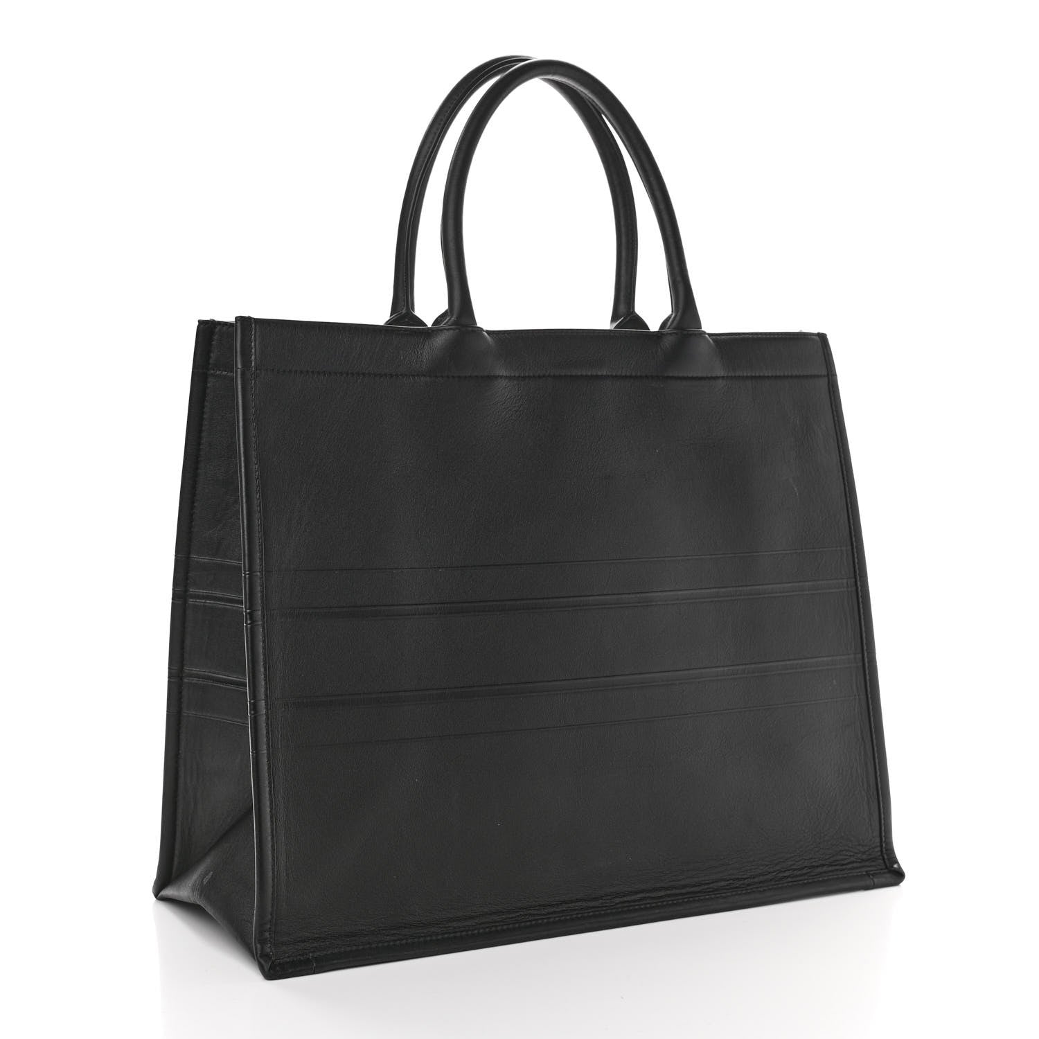 Christian Dior Calfskin Embossed Large Book Tote Black 3 of 18