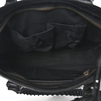 Balenciaga Agneau Classic Hardware S City Logo Strap Black White 5 of 9