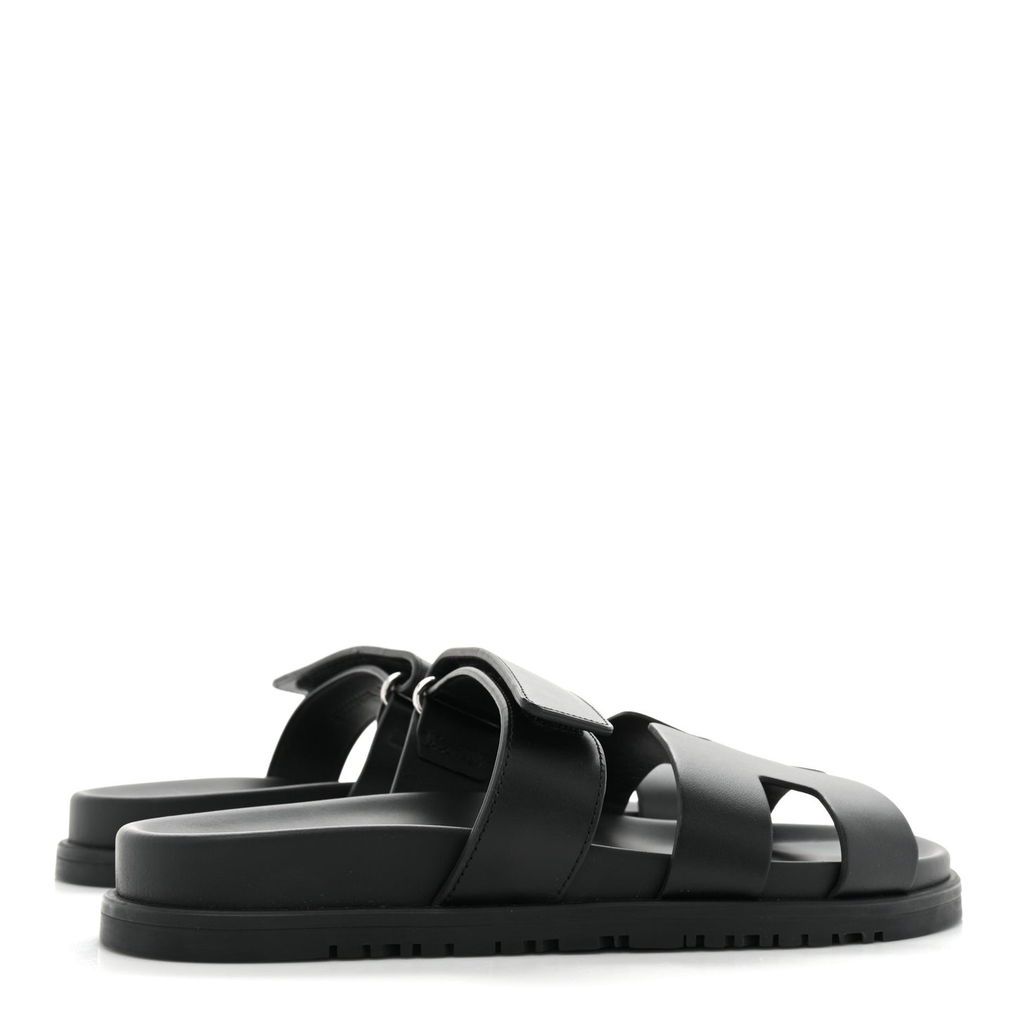 Calfskin Womens Chypre Sandals 38.5 Black