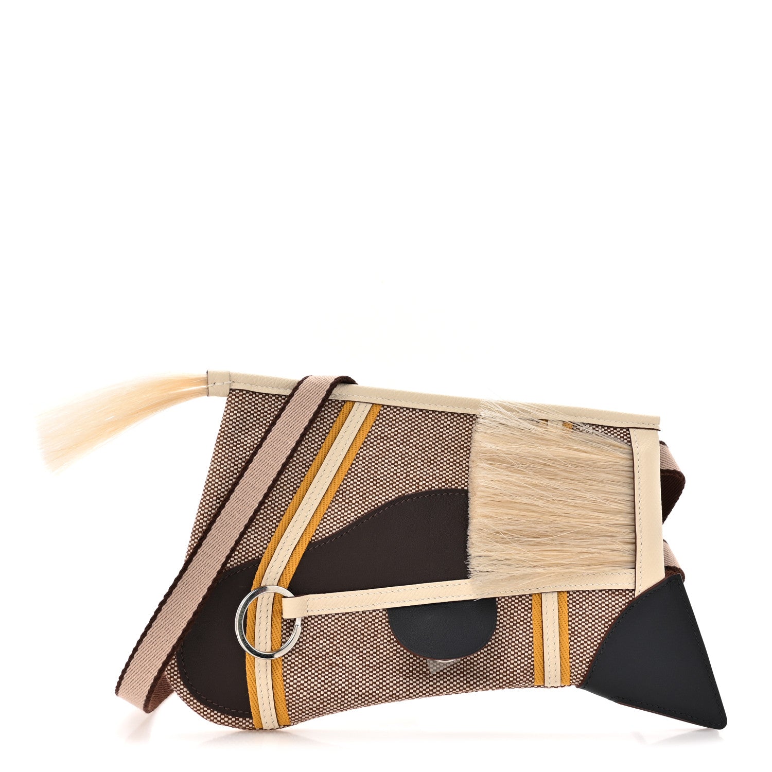 Hermes Cotton Calfskin Horsehair Grand Prix Bag Multicolor 1 of 10