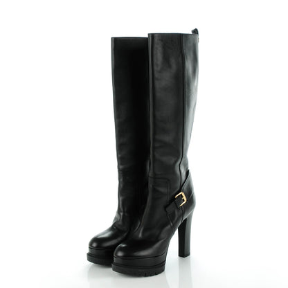 Louis Vuitton Calfskin High Platform Boots 39 Black 3 of 8