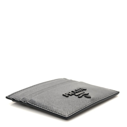 Prada Saffiano Shine Monochrome Card Holder Black 4 of 8