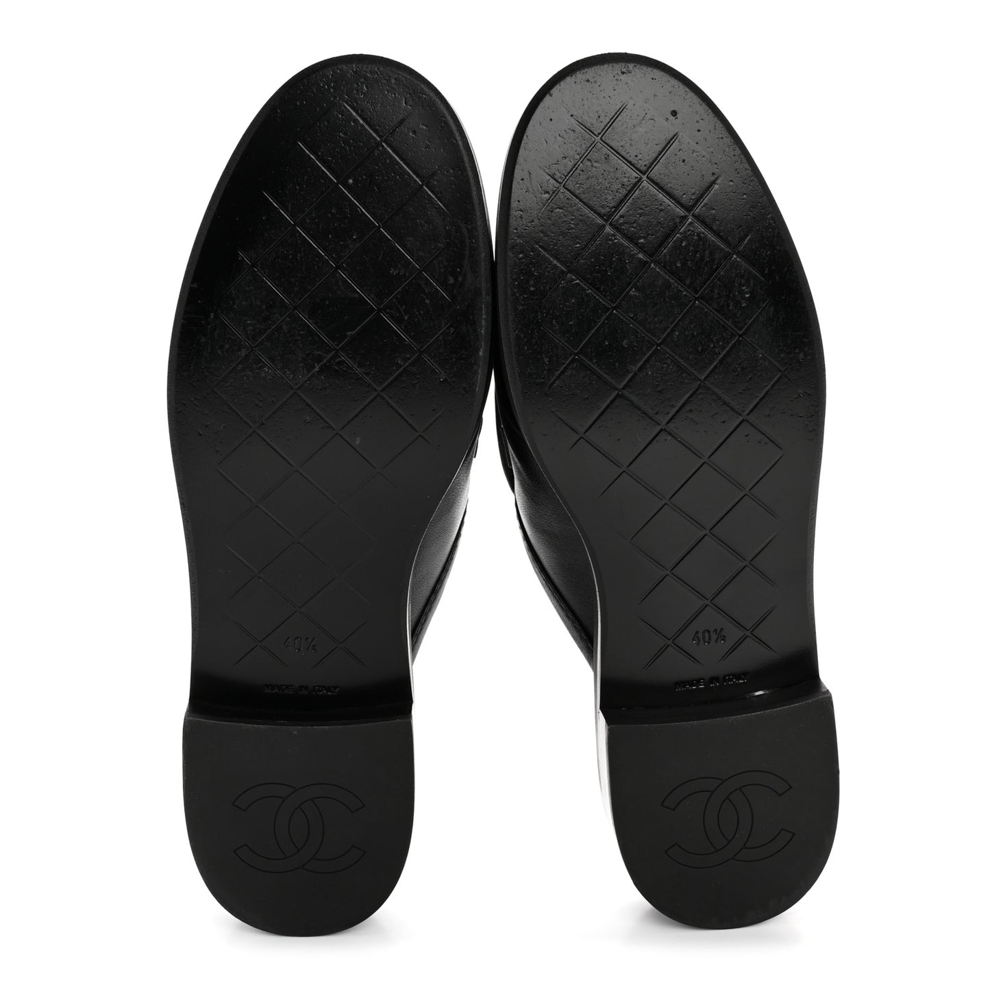 Lambskin Quilted CC Turnlock Mules 40.5 Black