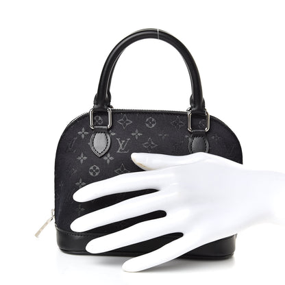 Louis Vuitton Satin Monogram Little Alma Black 2 of 11