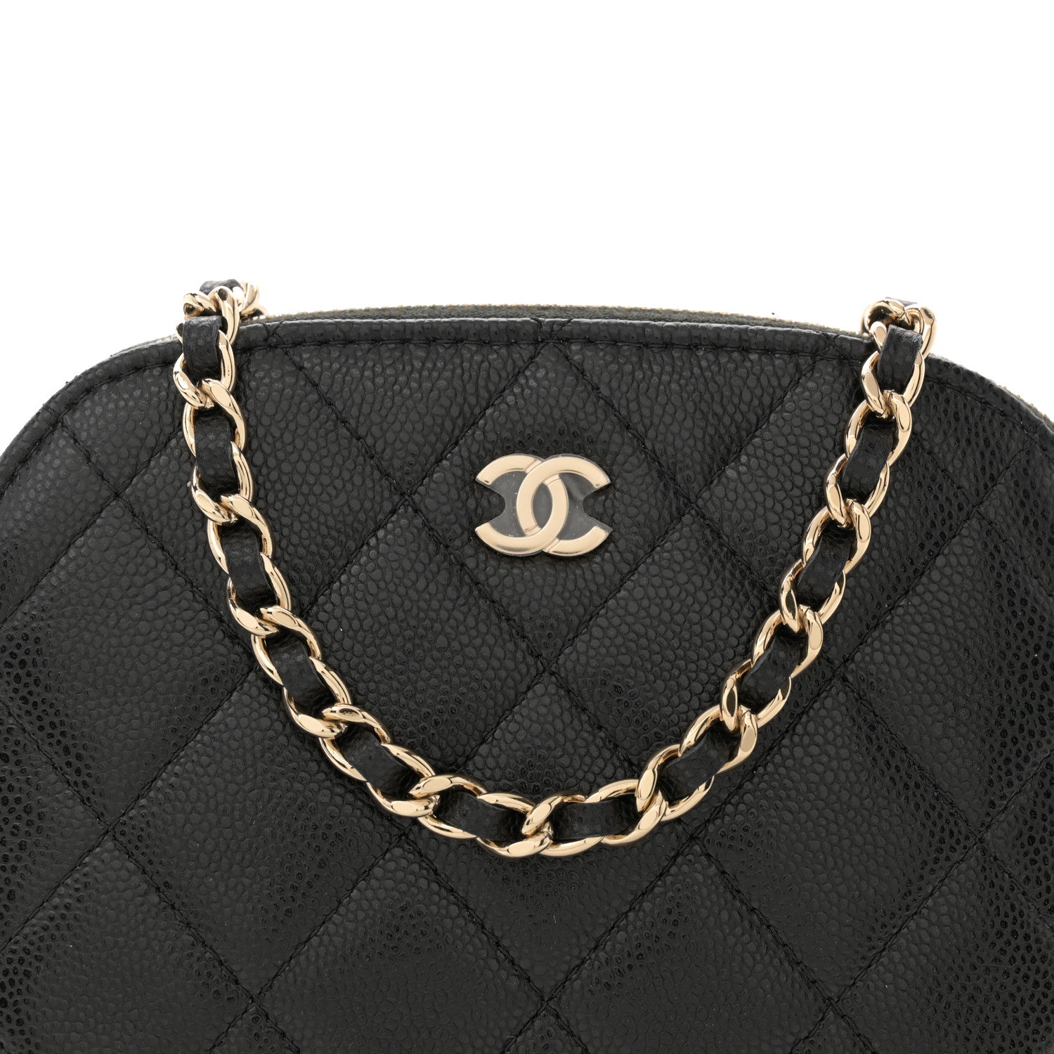 Chanel Caviar Quilted Classic Clutch with Chain Black 8 of 12