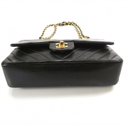 Chanel Vintage Lambskin Chevron Double Flap Black 4 of 13