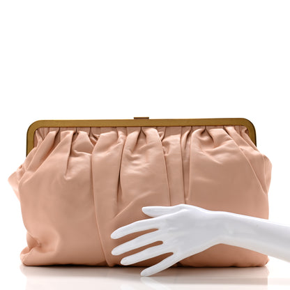 Mansur Gavriel Lambskin Wave Frame Clutch Rosa 2 of 8