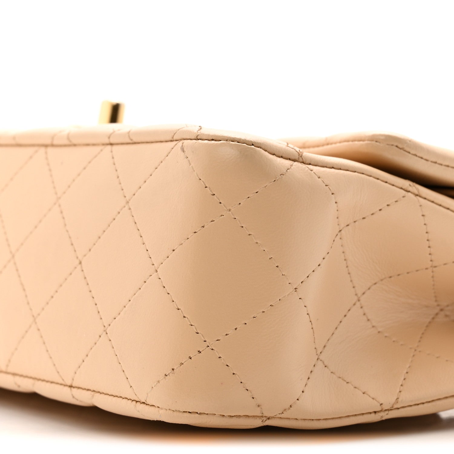 Chanel Lambskin Quilted Medium Double Flap Beige 9 of 13
