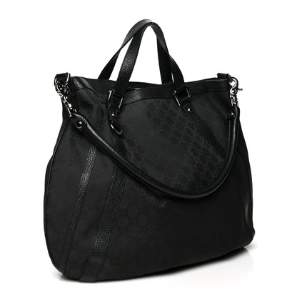 Gucci Monogram Medium Abbey Convertible Tote Black 3 of 15