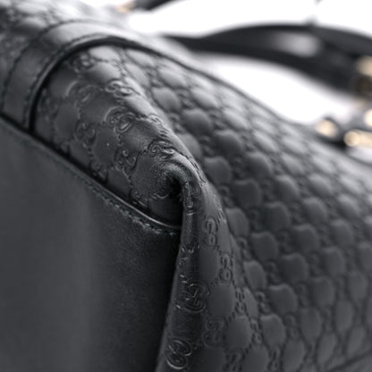 Gucci Soft Microguccissima Small Zippered Satchel Black 9 of 17