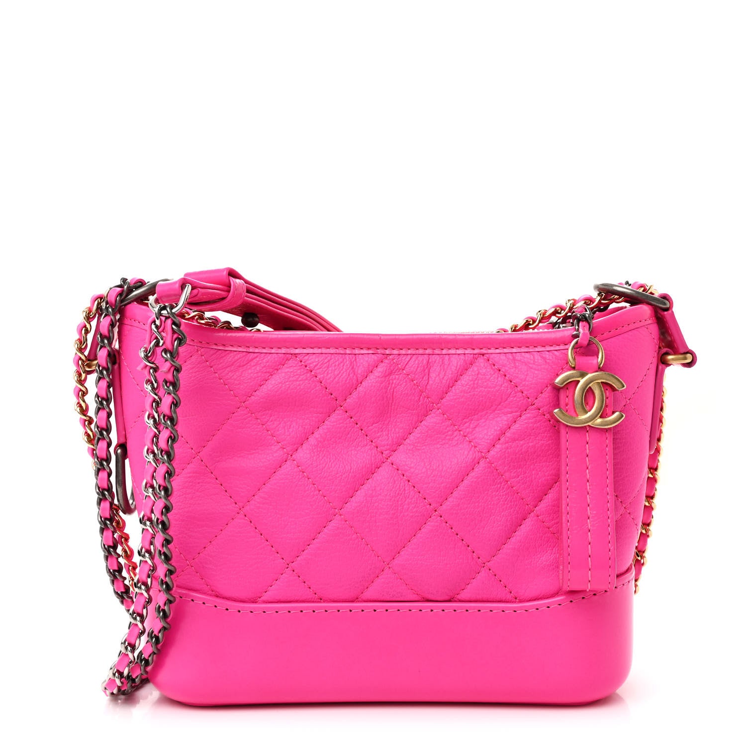 Chanel Goatskin Quilted Small Gabrielle Hobo Pink 1 of 11