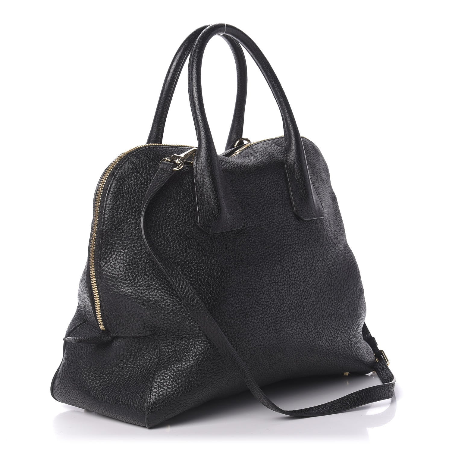 Burberry London Grainy Calfskin Medium Greenwood Bowling Bag Black 4 of 12