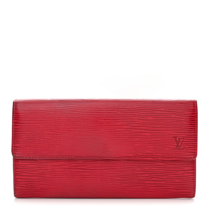 Louis Vuitton Epi Porte Tresor International Wallet  Castillan Red 1 of 7