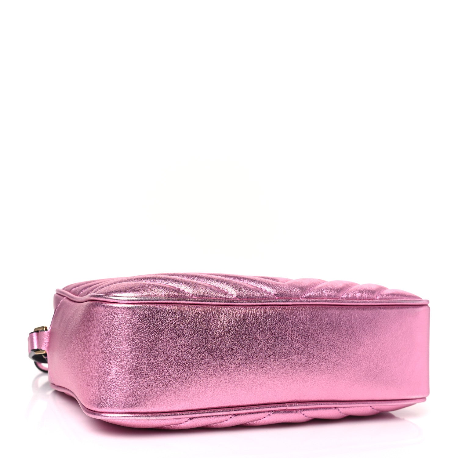 Saint Laurent Metallic Calfskin Matelasse Monogram Lou Camera Bag Vegas Pink 4 of 9