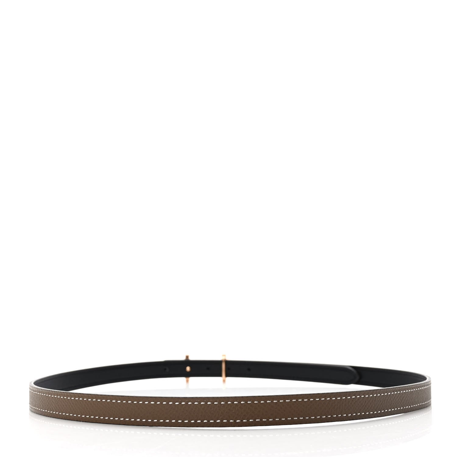 Hermes Swift Epsom 13mm Gamma Belt 75/30 Black Etoupe 2 of 4